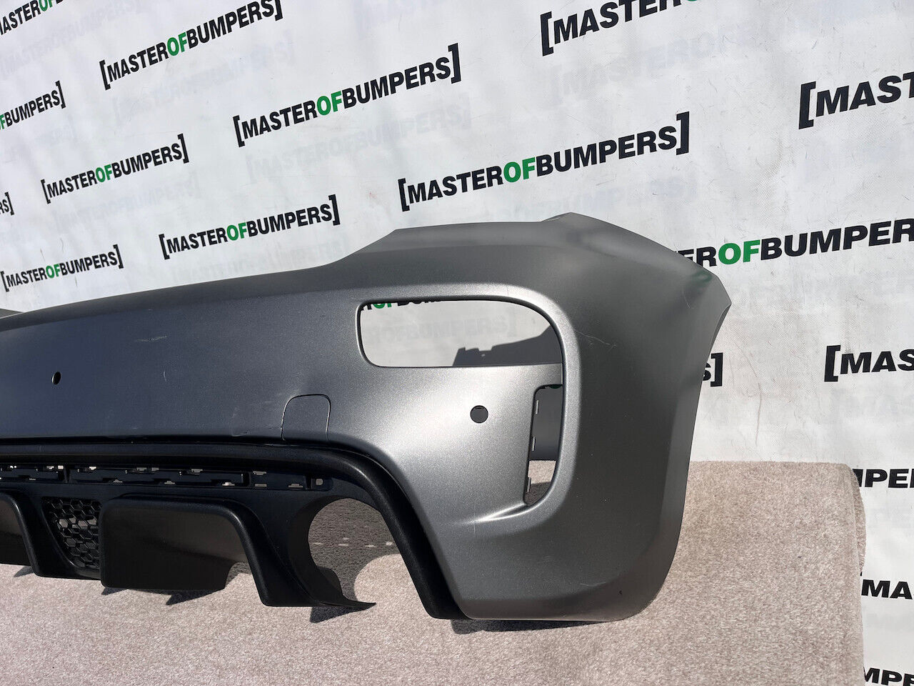 Fiat 500 Abarth 595 2016-2020 Rear Bumper In Grey + Difuser Genuine [f426]
