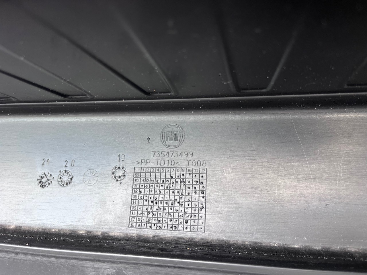 Fiat Doblo Van Passenger Mk2 2010-2016 Rear Bumper No Pdc Genuine [f748]