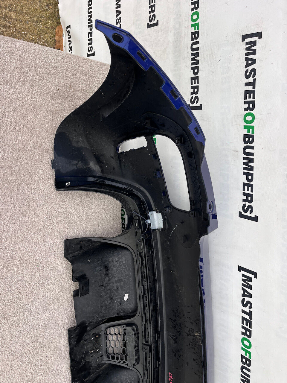 Fiat 500 Abarth 595 2016-2022 Rear Bumper Blue + Difuser No Pdc Genuine [f512]