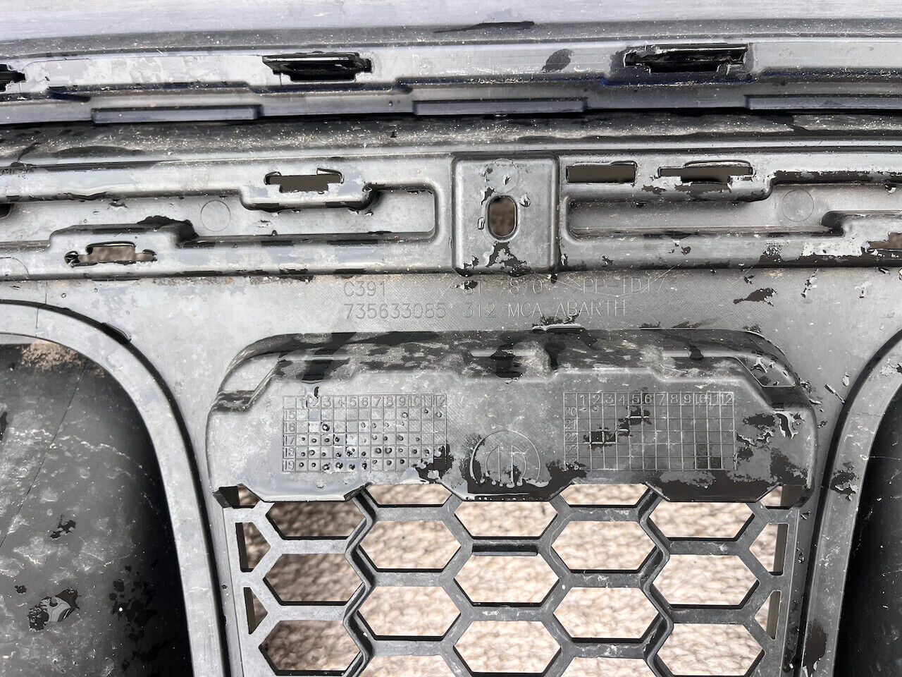 Fiat 500 Abarth 595 2016-2022 Rear Bumper Blue + Difuser No Pdc Genuine [f512]