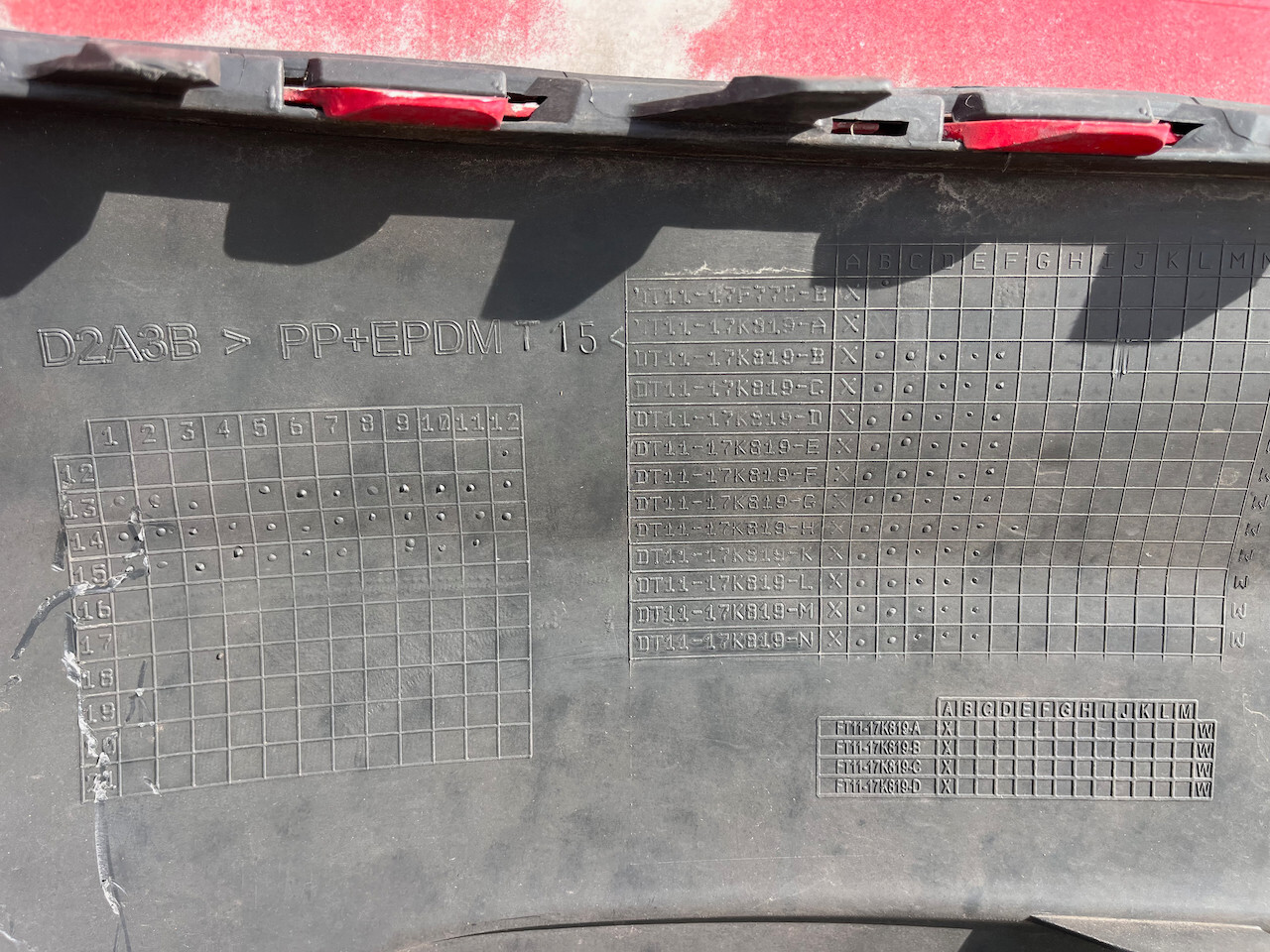 Ford Transit Connect Van 2014-2018 Front Bumper Red Genuine [f589]