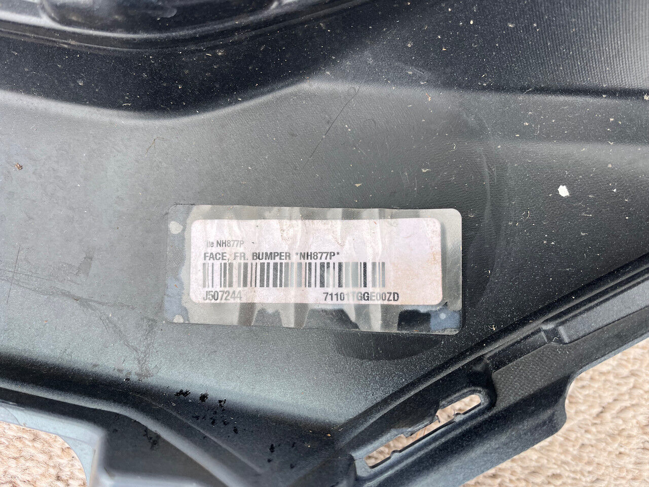 Honda Civic Turbo Cx Fk8 Hatchback 2017-2019 Front Bumper Grey Genuine [g506]