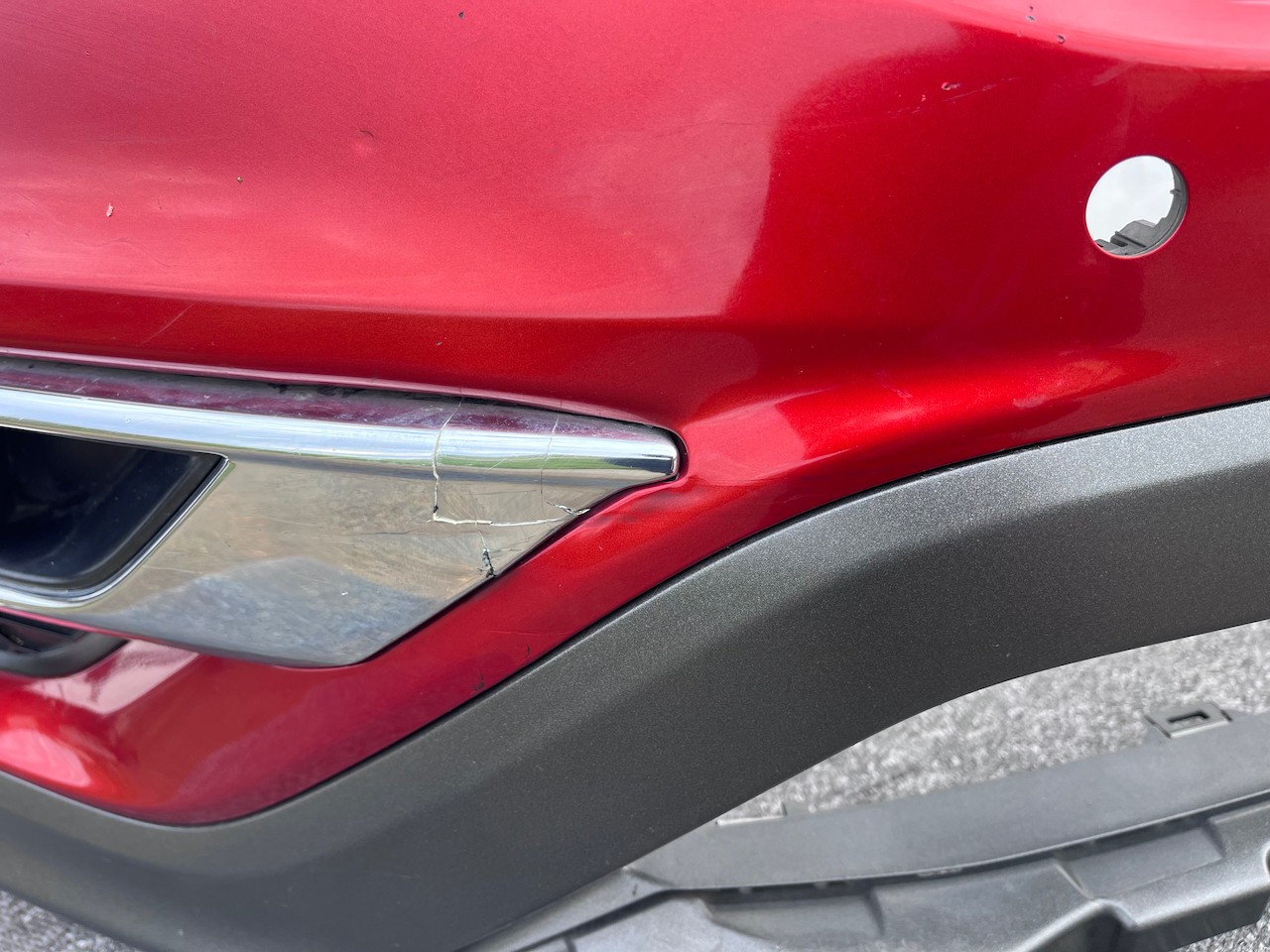 Honda Crv Elegance Mk4 Lift 2015-2017 Front Bumper 4 Pdc Jets Genuine [g591]