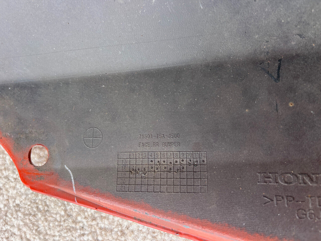 Honda Jazz Vtec Se Ex Lift Hatchback 2018-2020 Rear Bumper Pdc Genuine [g459]