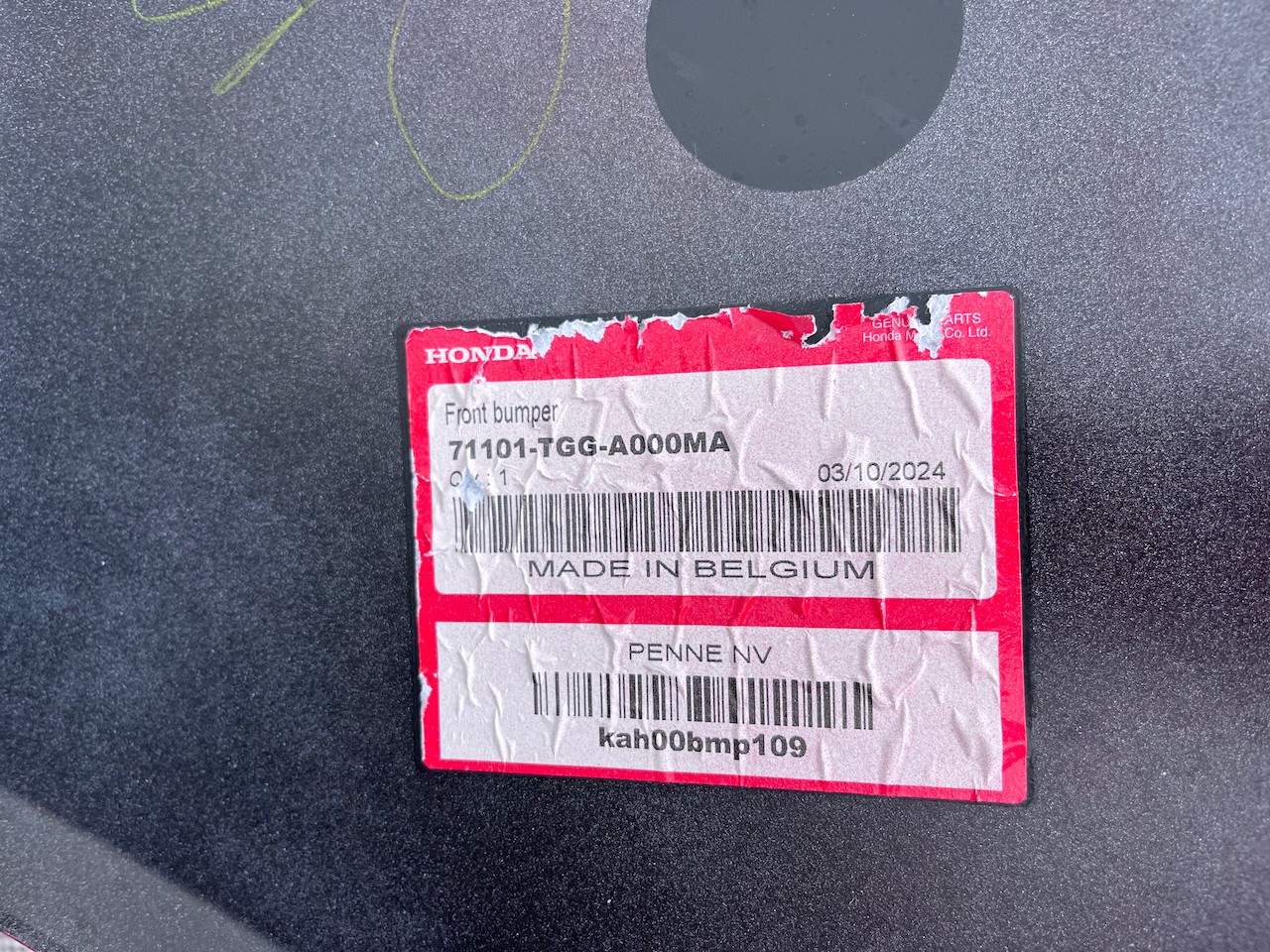 Honda Civic Turbo Cx Fk8 Hatchback 2017-2021 Front Bumper Jets Genuine [g557]