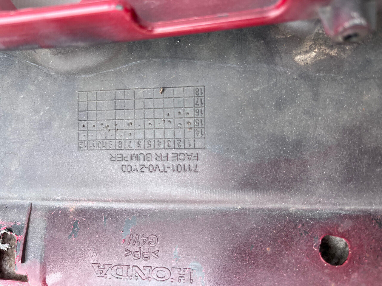 Honda Civic Type R Gt Mk9 2015-2017 Front Bumper 4 Pdc No Jets Genuine [g455]