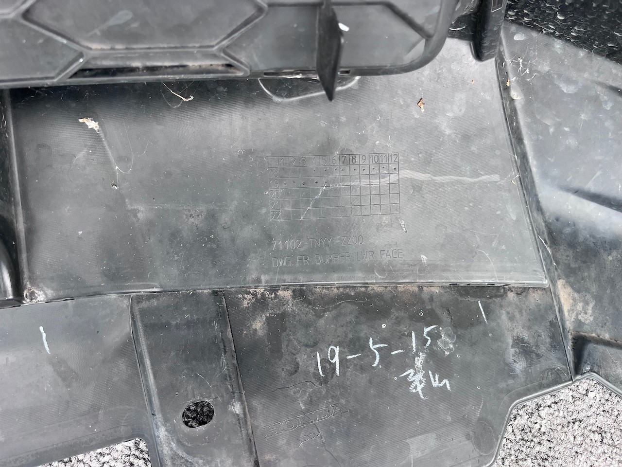 Honda Crv V-tec D-tec Mk5 2019-2022 Front Bumper 4 Pdc No Jets Genuine [g580]