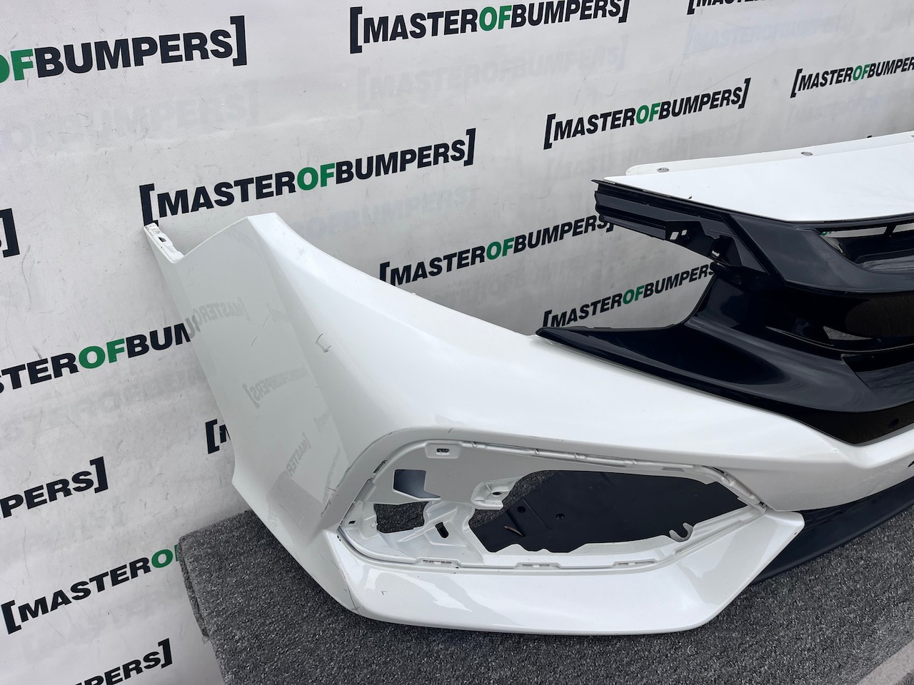 Honda Civic Ex Vtec Turbo Hatchback 2017-2021 Front Bumper White Genuine [m478]