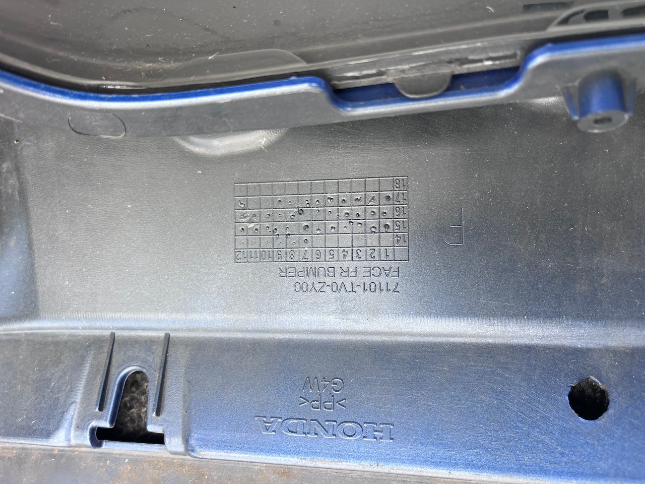 Honda Civic V Tec Sr Hatchback 2015-2017 Front Bumper 4 Pdc Nojet Genuine [g674]