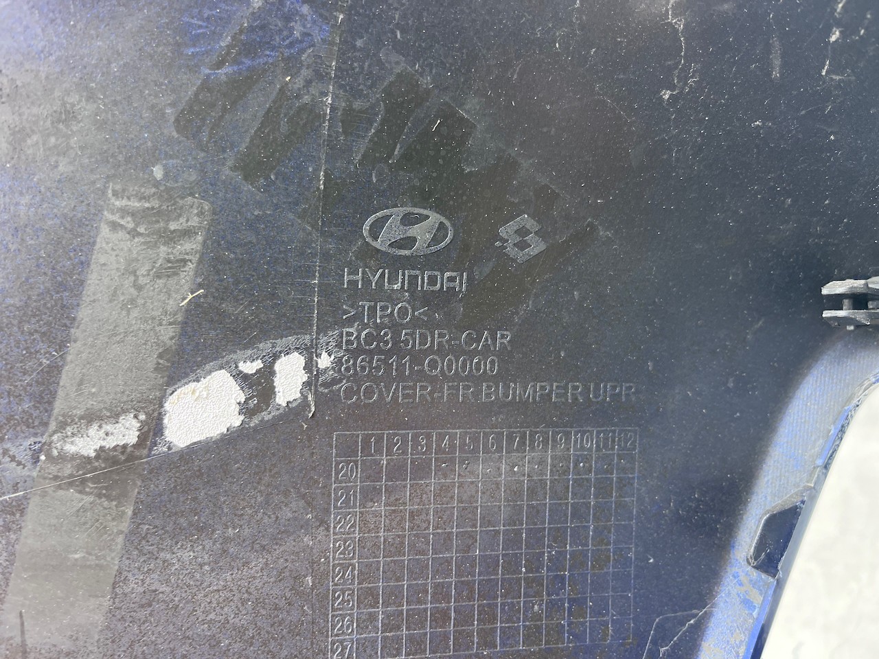 Hyundai I20 Premium Hatchback Mk3 2020-2022 Front Bumper No Pdc Genuine [h651]