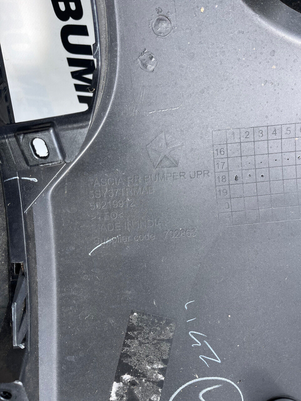 Jeep Compass Mk2 2018-2022 Rear Bumper Black 6 Pdc Genuine [p107]