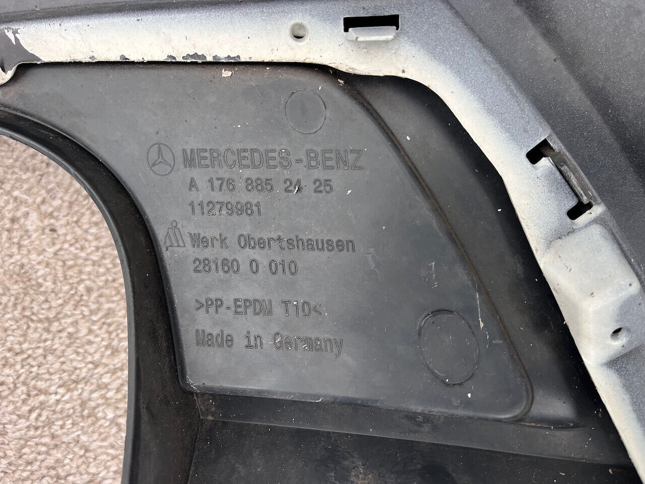 Mercedes A Class Amg Sport A176 Hatc 2012-2015 Rear Bumper No Pdc Genuine [e185]