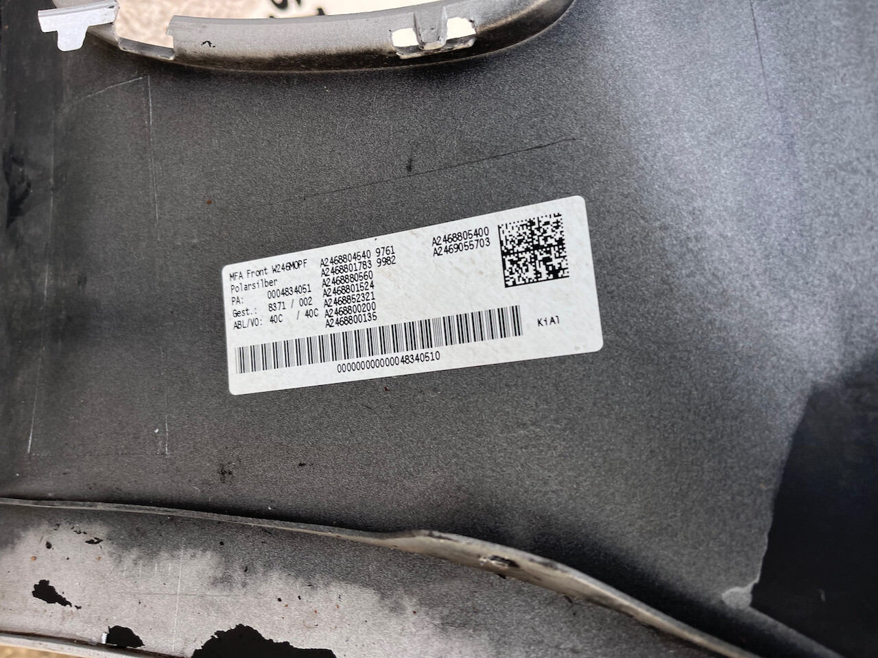 Mercedes B Class Se Hatchback 2014-2018 Front Bumper No Pdc Genuine [e162]