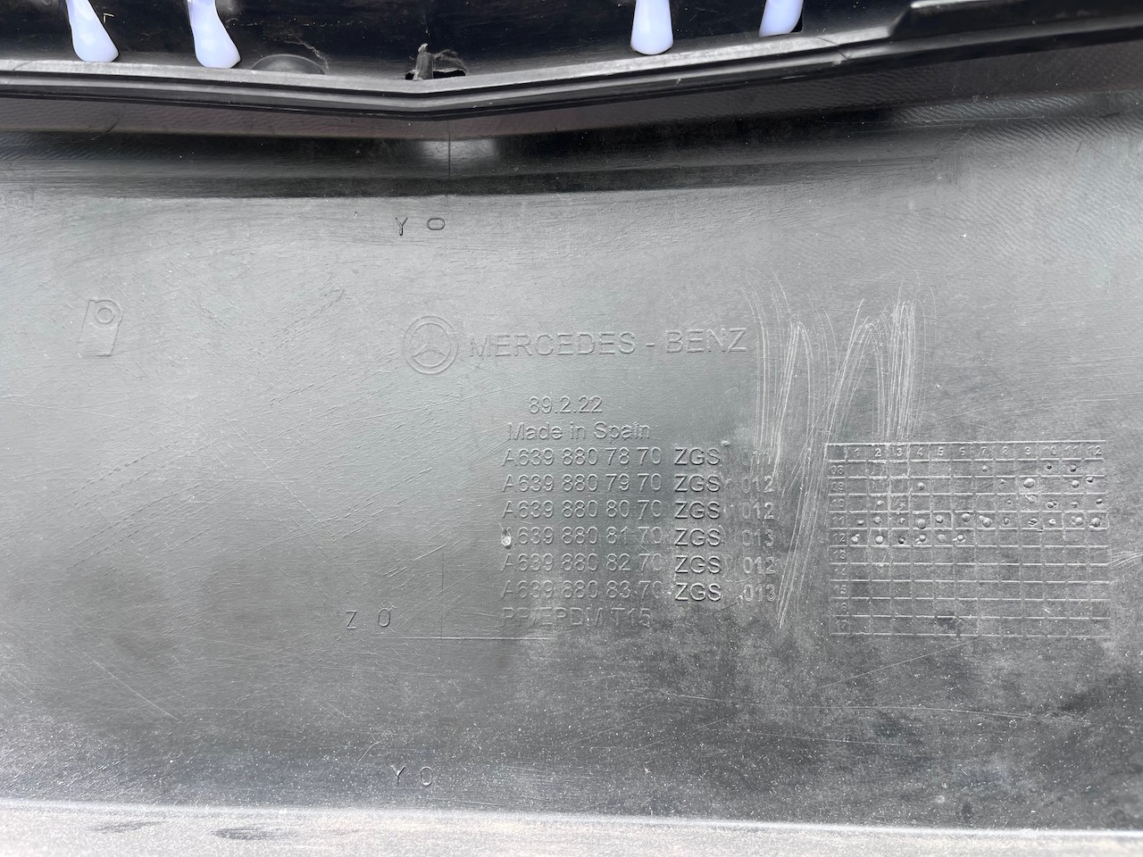 Mercedes Vito Dualiner Tourer Brabus 2010-2014 Front Bumper 6 Pdc Genuine [e267]