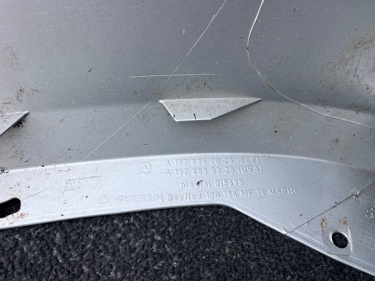 Mercedes Benz Sls Amg A197 2010-2014 Front Bumper Silver 4 Pdc Genuine [e478]