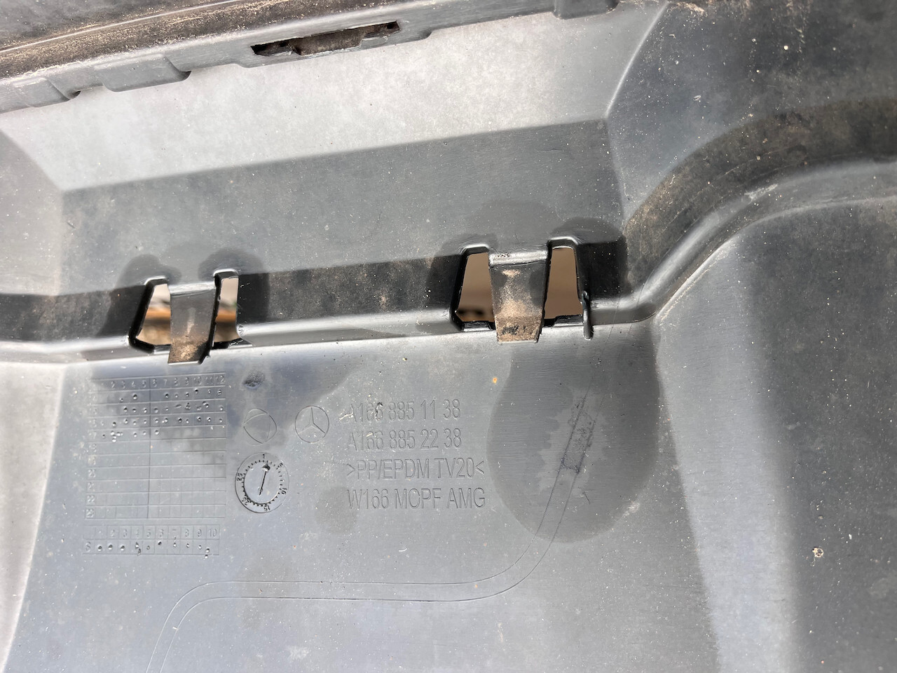 Mercedes Gle Amg Suv A166 2013-2018 Rear Bumper Grey 6 Pdc Genuine [e215]