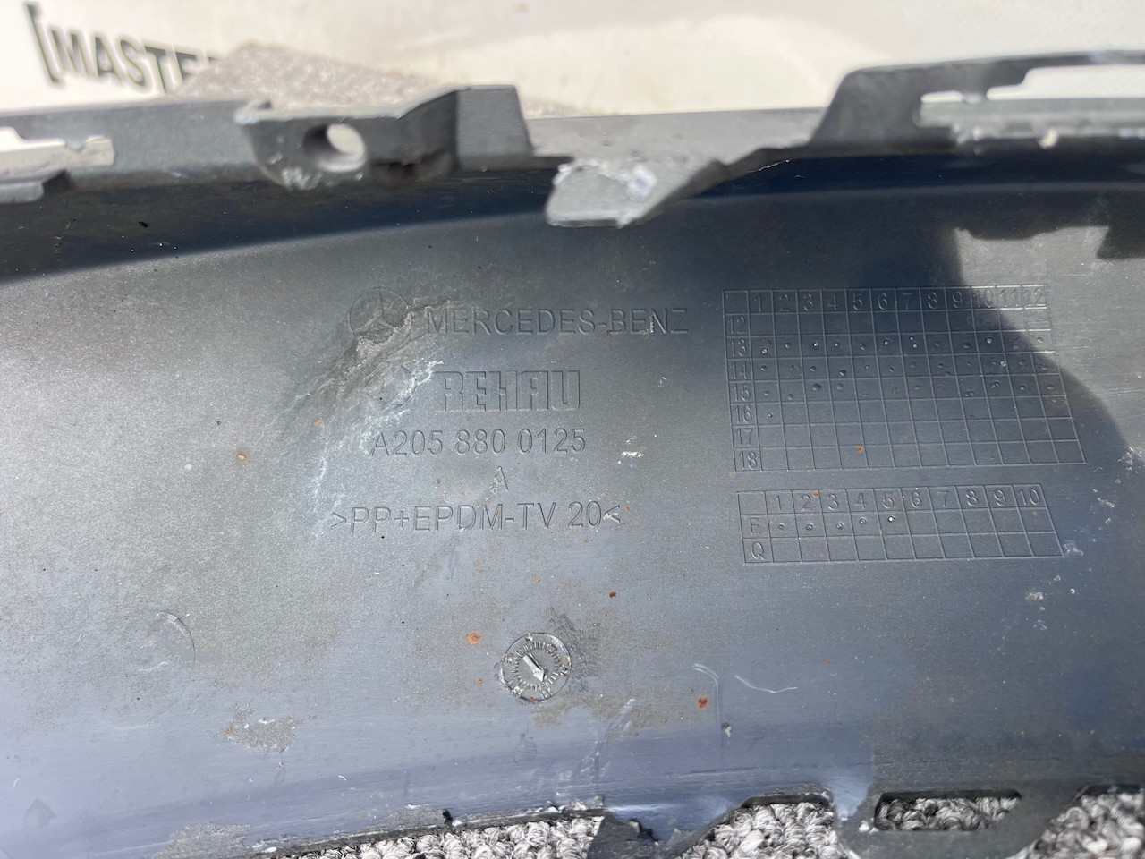 Mercedes C Class Se A205 Premium 2015-2018 Front Bumper 6 Pdc Genuine [e295]