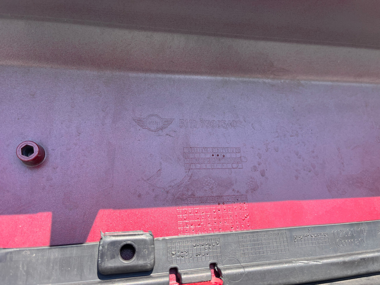 Mini Countryman S Sport F60 2017-2021 Front Bumper Red No Pdc Genuine [p623]