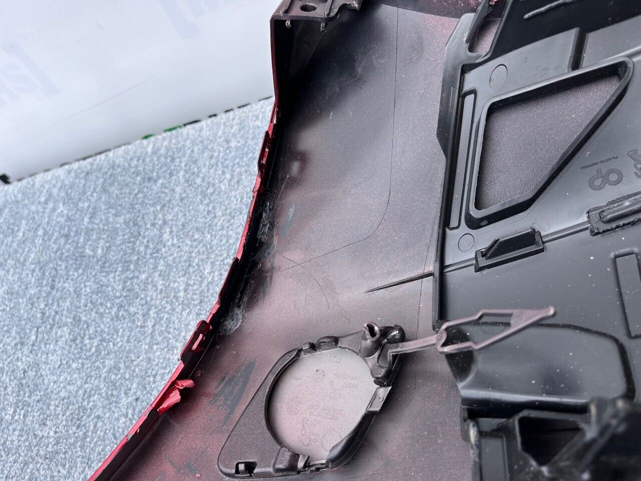 Peugeot 208 Gt Line Mk2 2020-on Front Bumper Red 6 Pdc Genuine [c296]