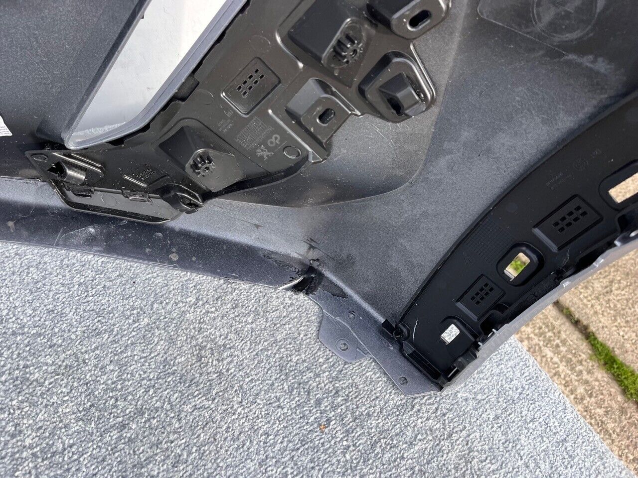 Peugeot 208 Gt Line Mk2 2020-on Front Bumper Grey No Pdc Genuine [c327]