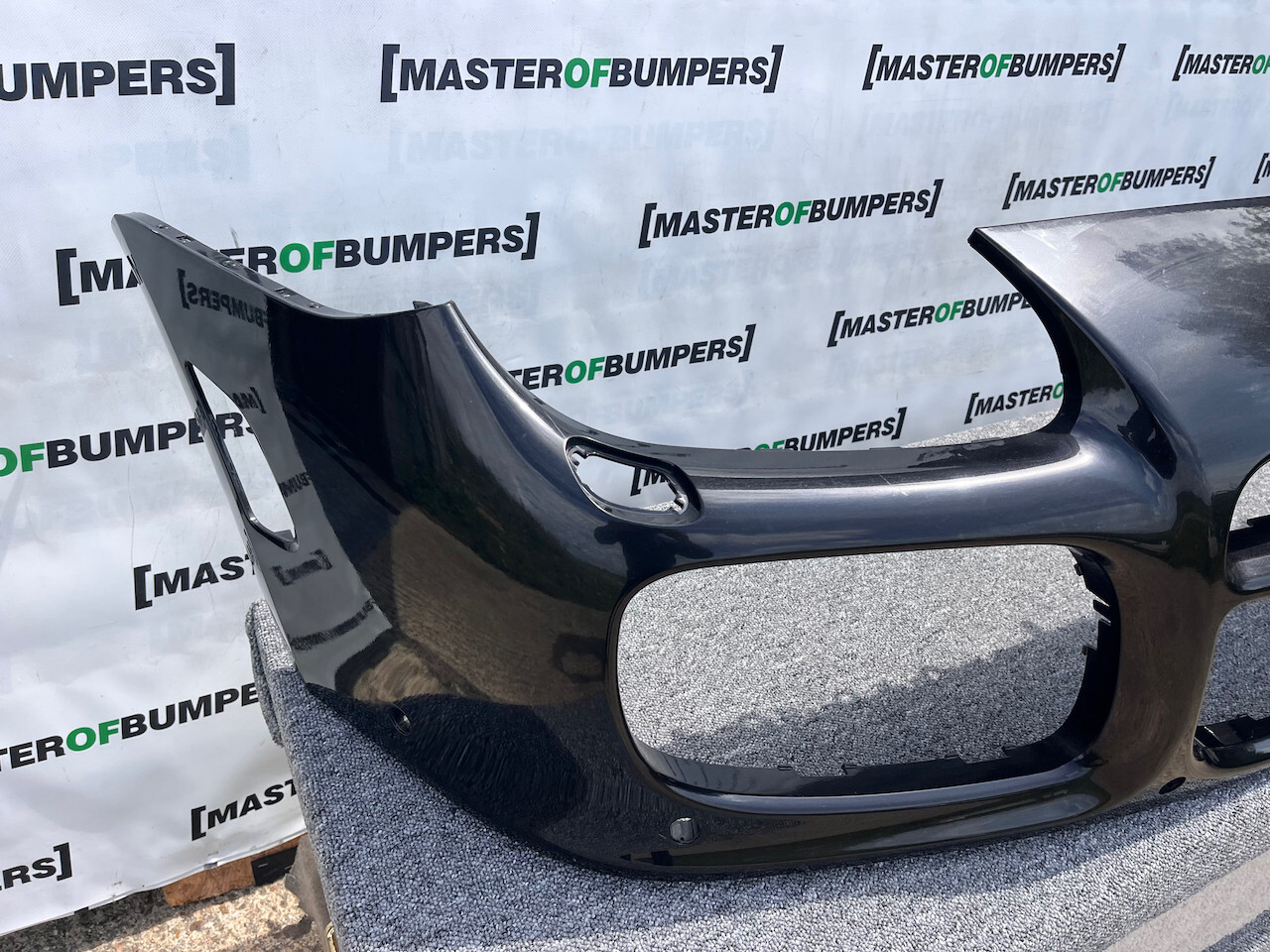 Porsche Cayenne Turbo Mk1 Suv 2002-2006 Front Bumper Black 6 Pdc Genuine [p454]