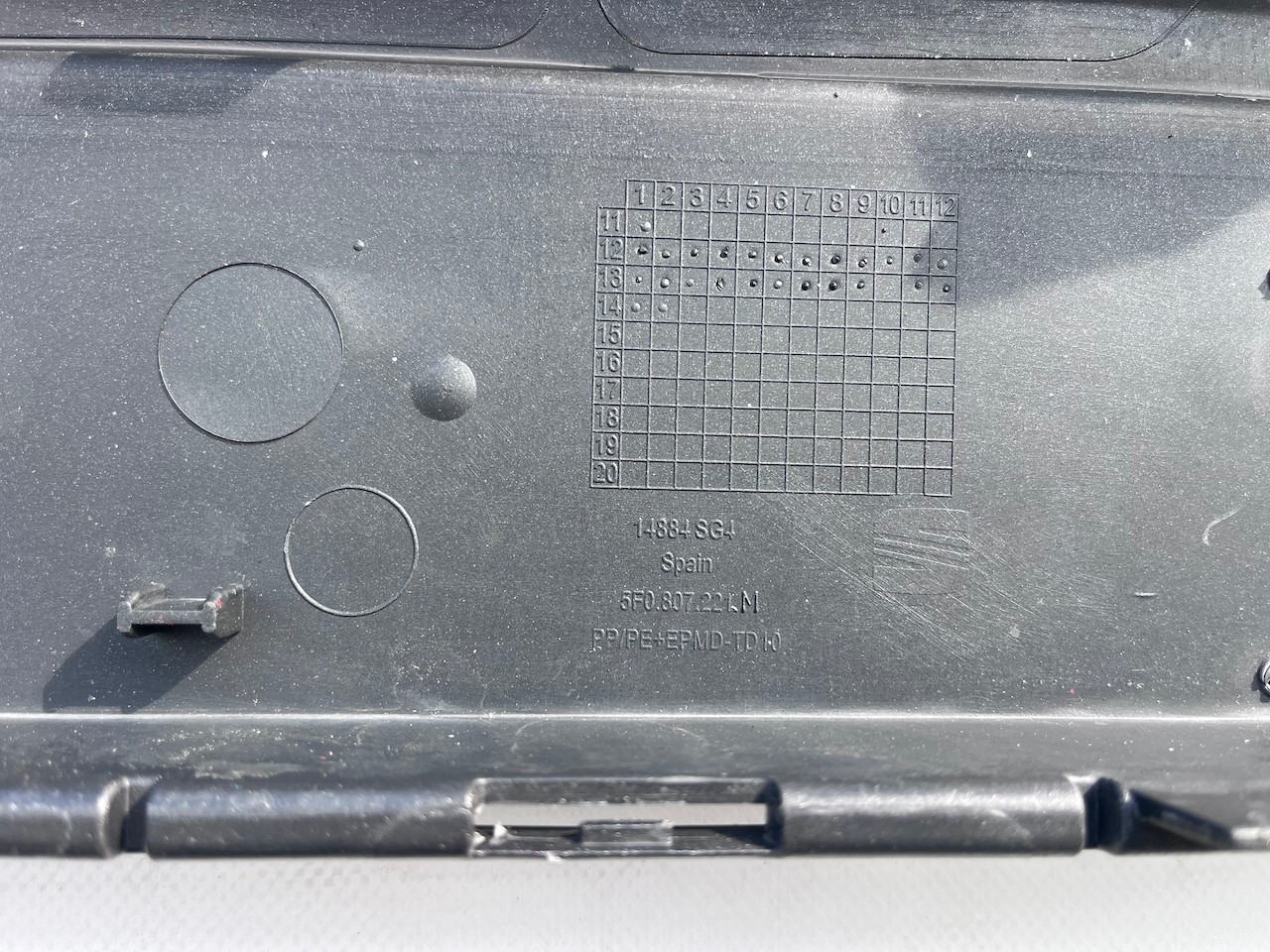 Seat Leon Fr Mk3 Hatchback 2013-2016 Front Bumper 4 Pdc Jets Genuine [o665]