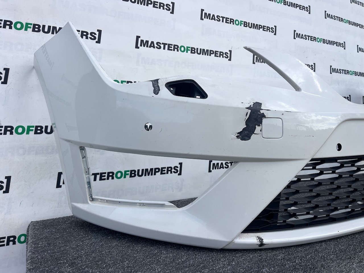 Seat Leon Fr Mk3 Hatchback 2013-2016 Front Bumper 4 Pdc Jets Genuine [o664]