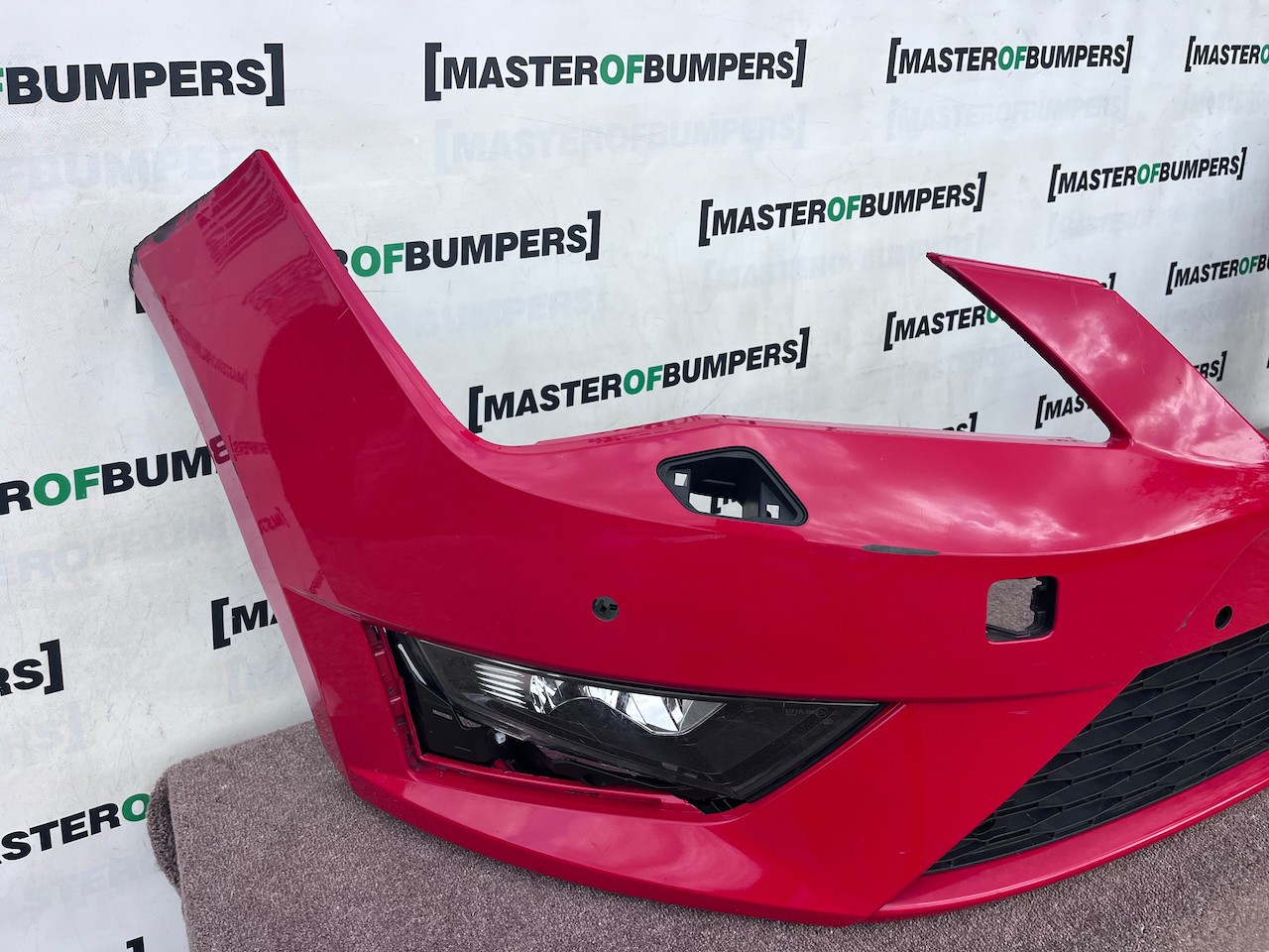 Seat Leon Fr Mk3 Hatchback 2013-2016 Front Bumper 4 Pdc Jets Genuine [o753]
