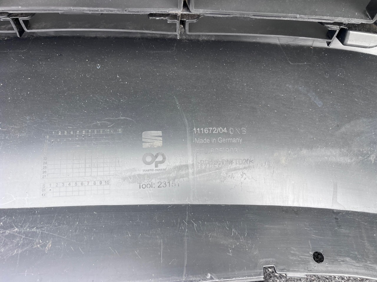 Seat Tarraco Technology Se Suv 2018-2024 Front Bumper 6 Pdc Genuine [o720]