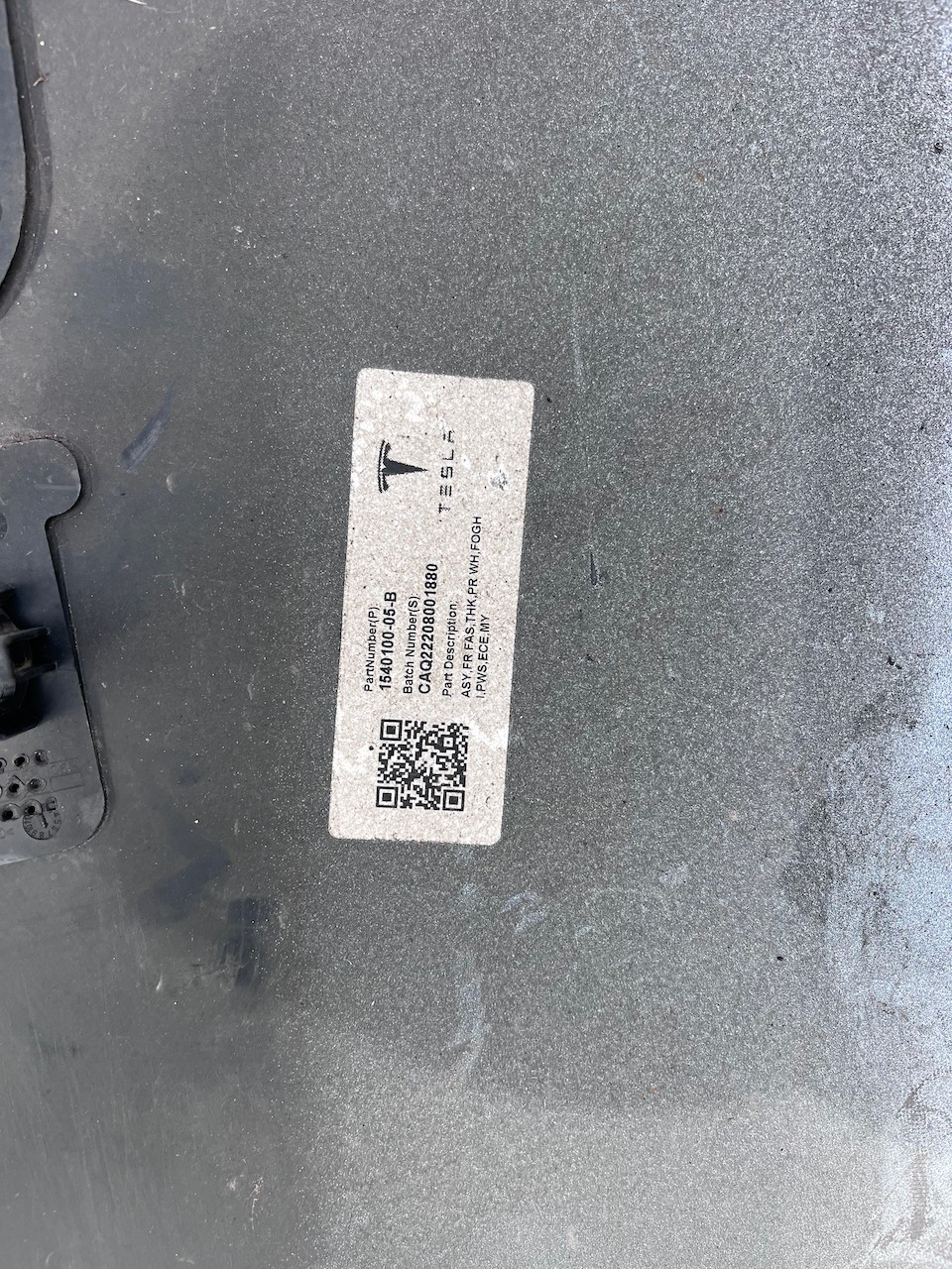 Tesla Y Model Y 2020-2024 Front Bumper White 6 Pdc Genuine [p613]