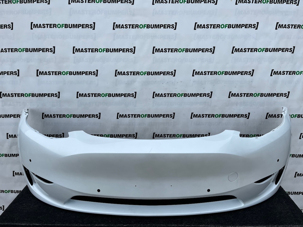 Tesla Y Model Y 2020-2024 Front Bumper White 6 Pdc Genuine [p613]