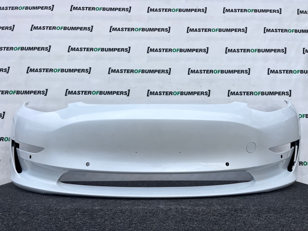 Tesla Model 3 Hatchback 2017-2023 Front Bumper White 6 Pdc Genuine [p632]
