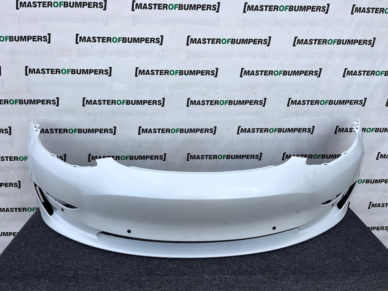 Tesla Model 3 Hatchback 2017-2023 Front Bumper White 6 Pdc Genuine [p632]