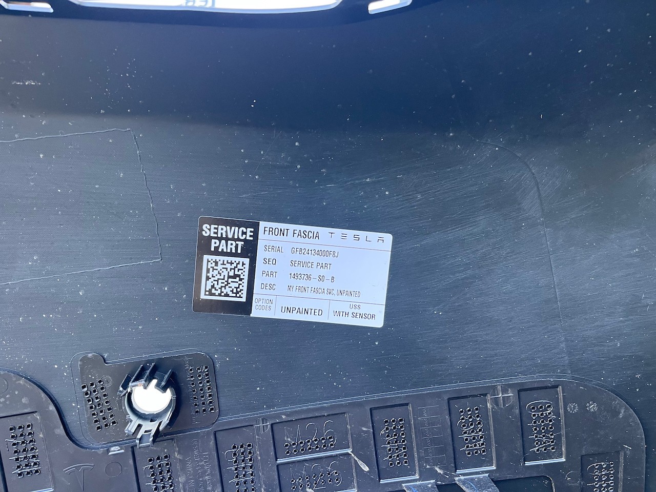 Tesla Y Model Y Hatchback 2020-2024 Front Bumper 6 Pdc Genuine [p636]