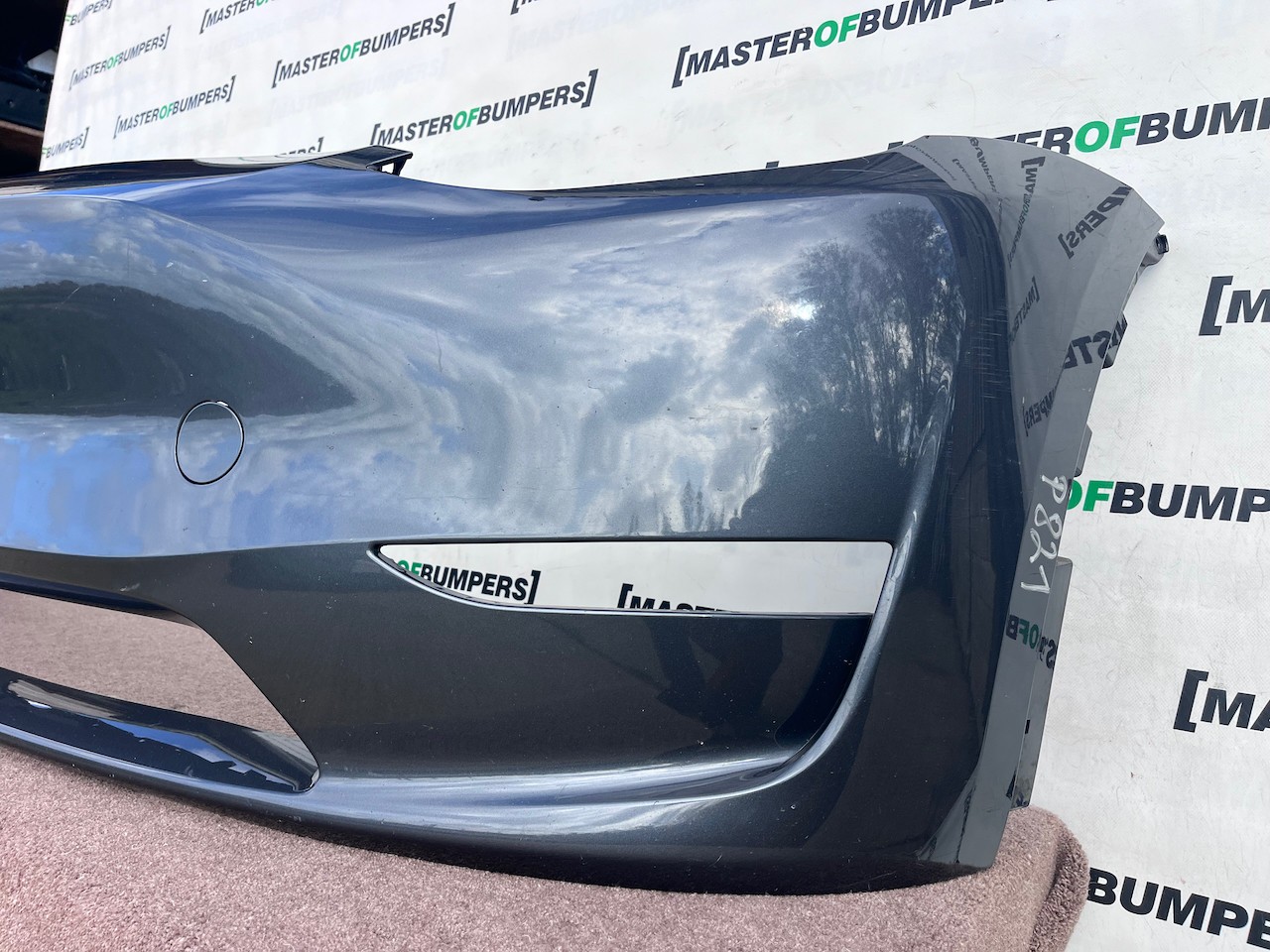 Tesla Y Model Y Hatchabck Ev 2020-2024 Front Bumper Grey No Pdc Genuine [p821]