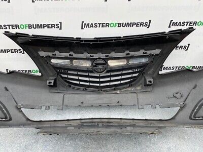 Vauxhall Meriva B 2010-2014 Front Bumper In Black With Grill Genuine [q625]