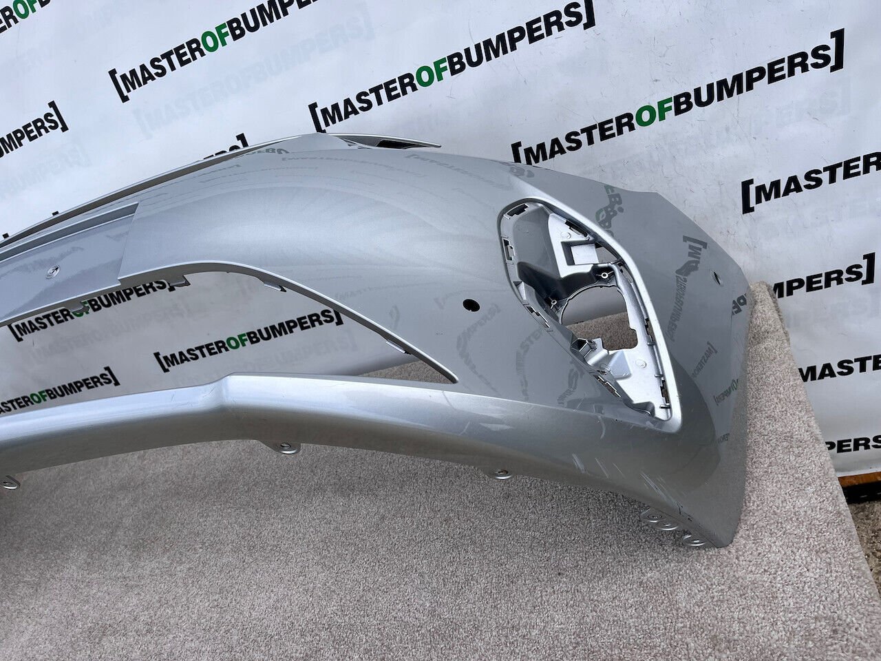 Vauxhall Corsa F Se 2020-on Front Bumper Silver 6 Pdc Genuine [q15]