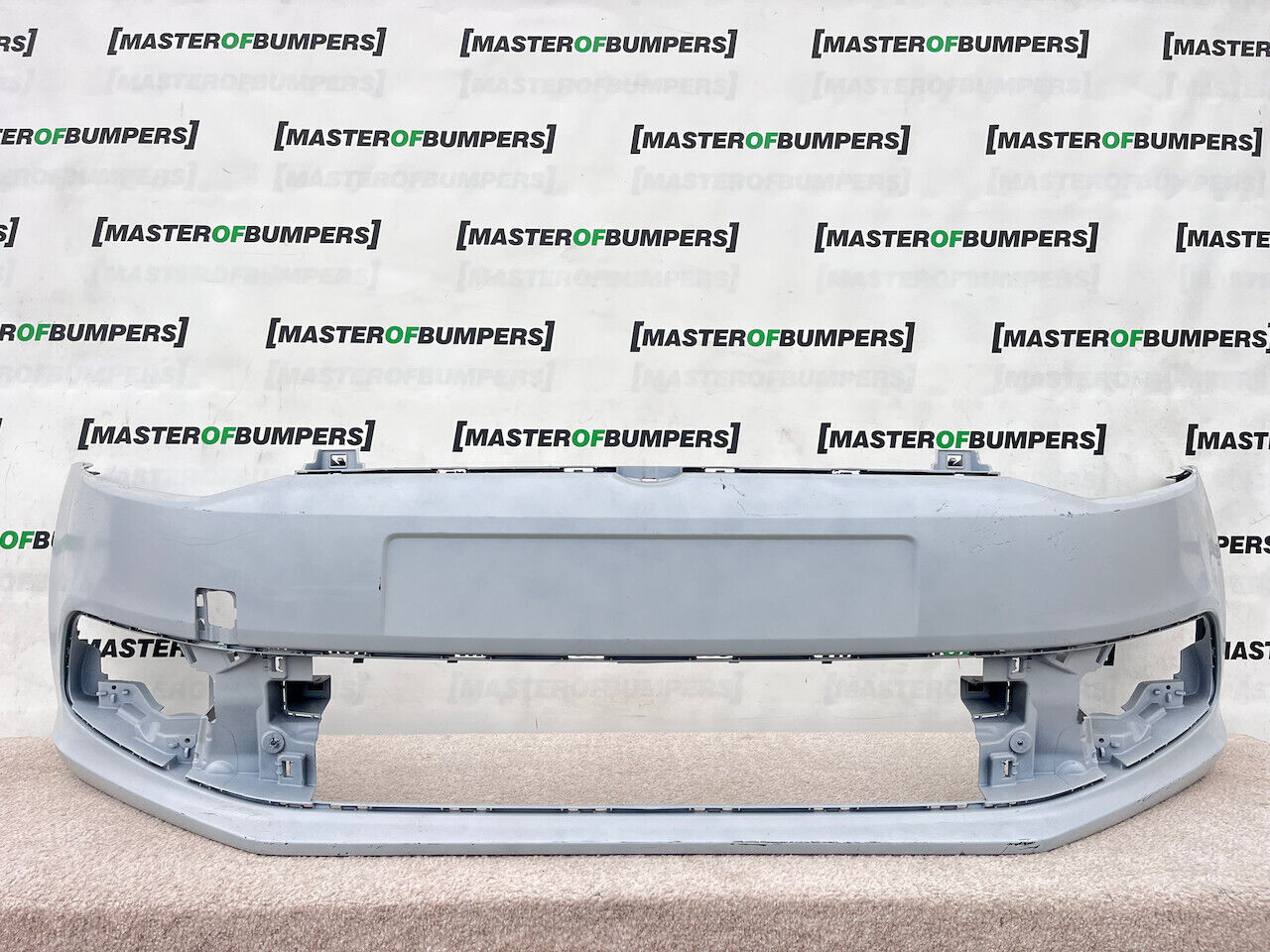 VW Polo Se Bluemotion 6c 2014-2017 Front Bumper No Pdc No Jets Genuine [v795]