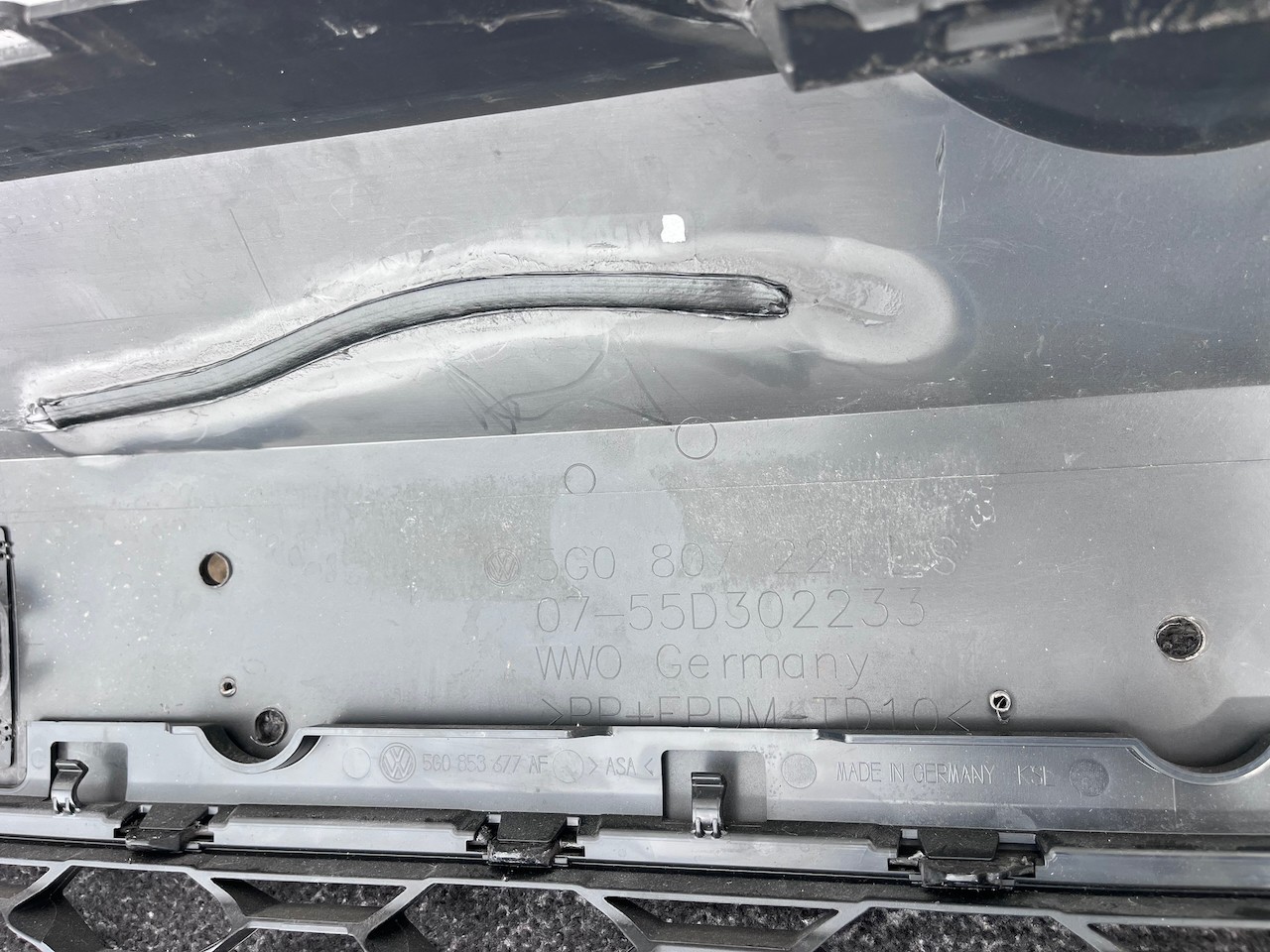 VW Golf Gti Mk7 Lift Hatchback 2017-2019 Front Bumper 4 Pdc +jets Genuine [v611]