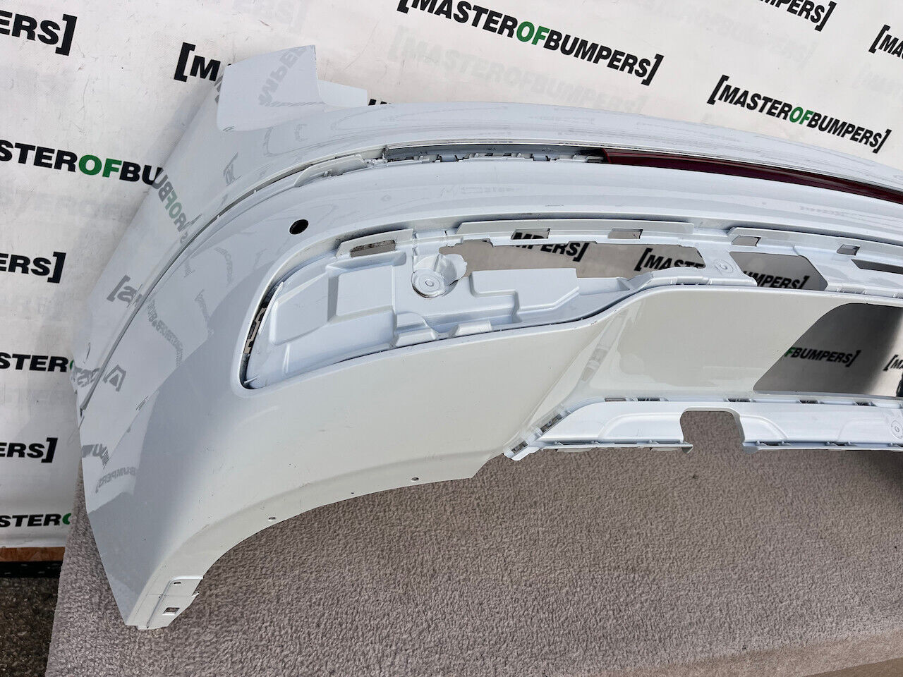 VW Tiguan R Line Mk2 Lift 2020-2023 Rear Bumper White 6 Pdc Genuine [v255]
