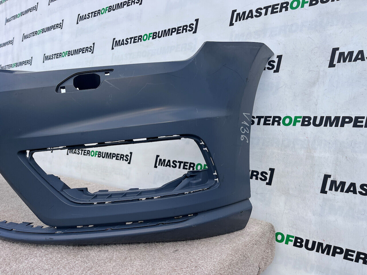 VW Golf R Line Mk7 2012-2016 Front Bumper Primer No Pdc + Jets Genuine [v136]