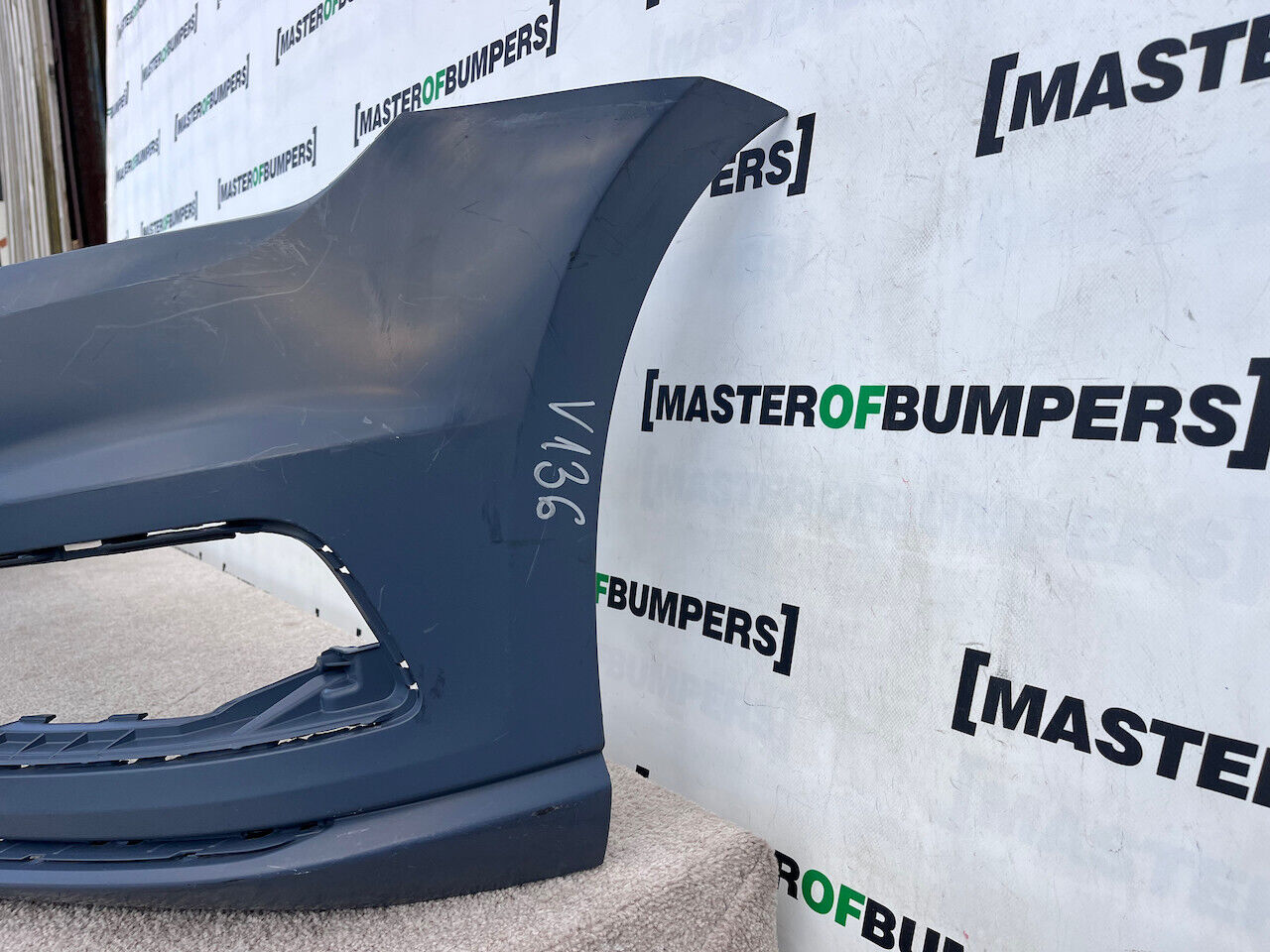 VW Golf R Line Mk7 2012-2016 Front Bumper Primer No Pdc + Jets Genuine [v136]