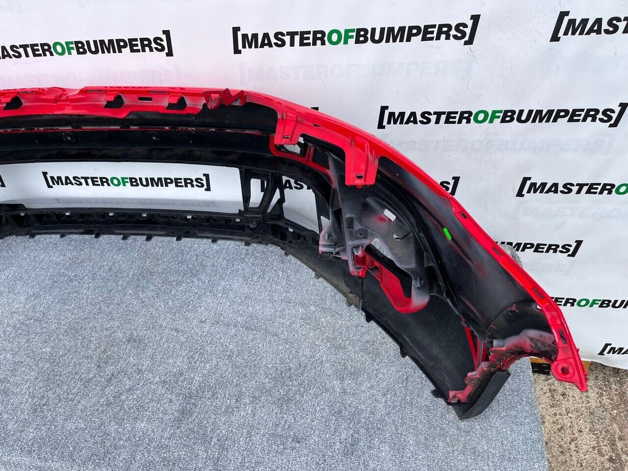 VW Cross Polo 2009-2013 Front Bumper Red With Lip Skirt Genuine [v524]