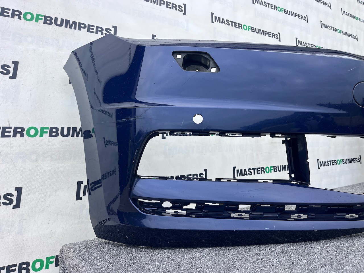VW Touran Mk3 5t Mpv 2015-2020 Front Bumper Blue 4 Pdc + Jets Genuine [v407]